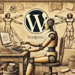 Roboter am Computer beschäftigt sich mit WordPress05